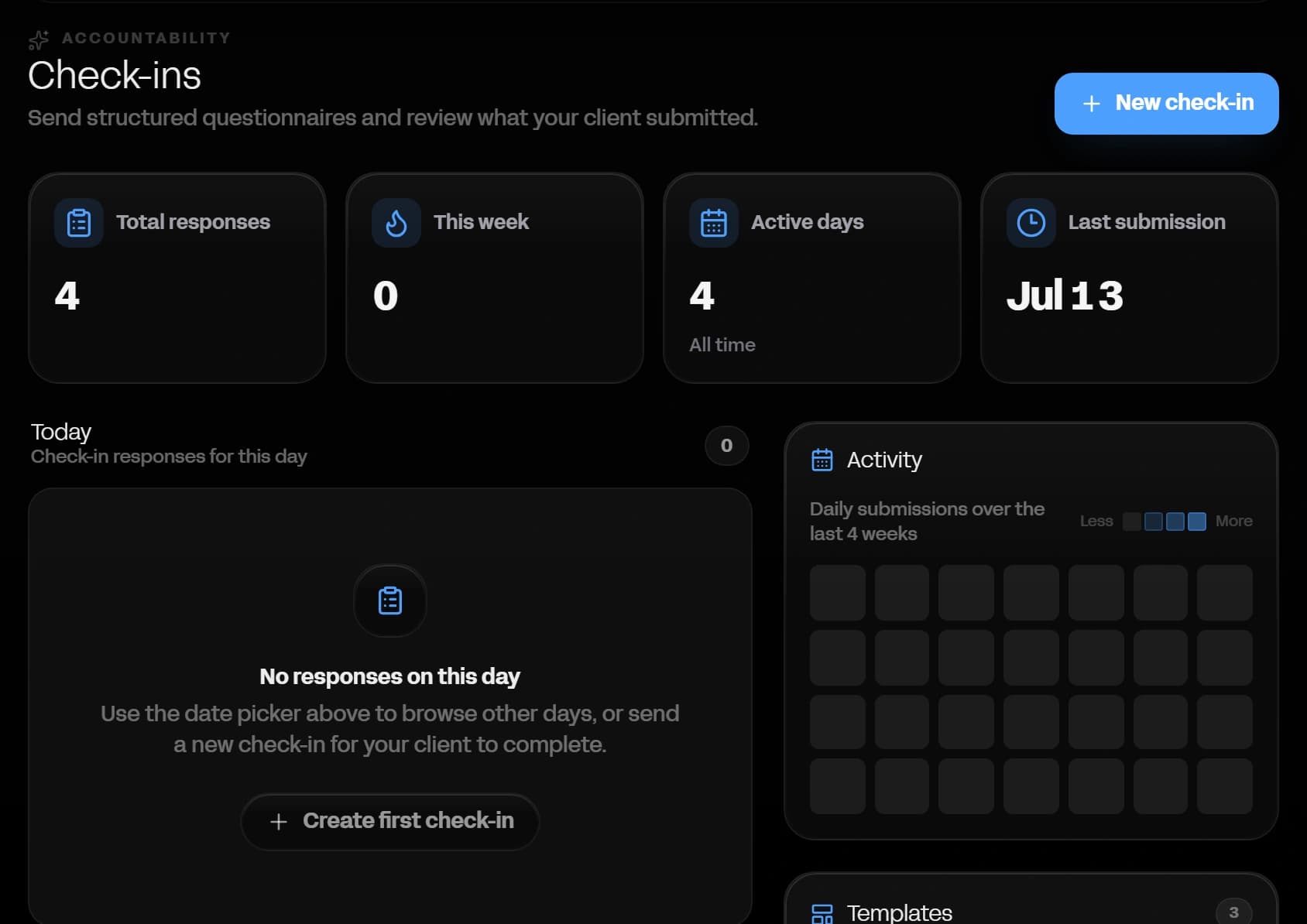 Client check-ins in Notch