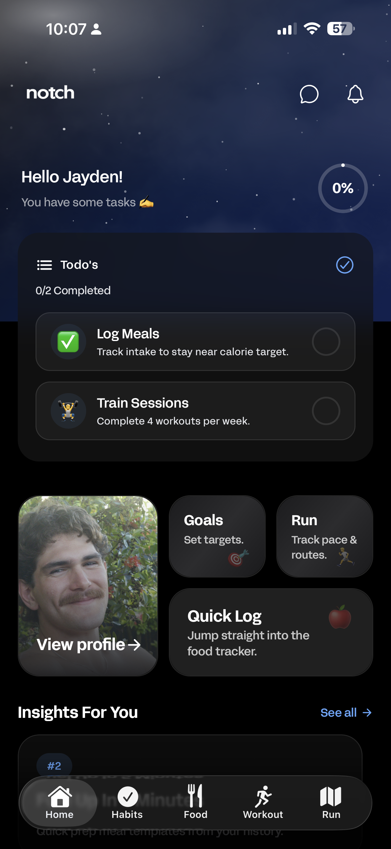 client app screenshot
